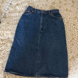 Classic orange label Levi Blue Denim Pencil Skirt